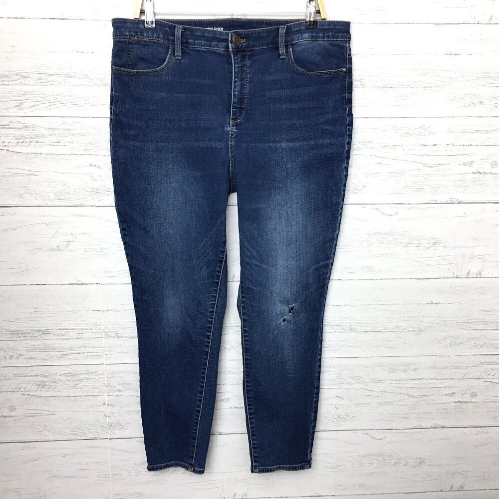 Talbots Women's Jeans Flawless Jegging Ankle High Rise Distressed size 16P
